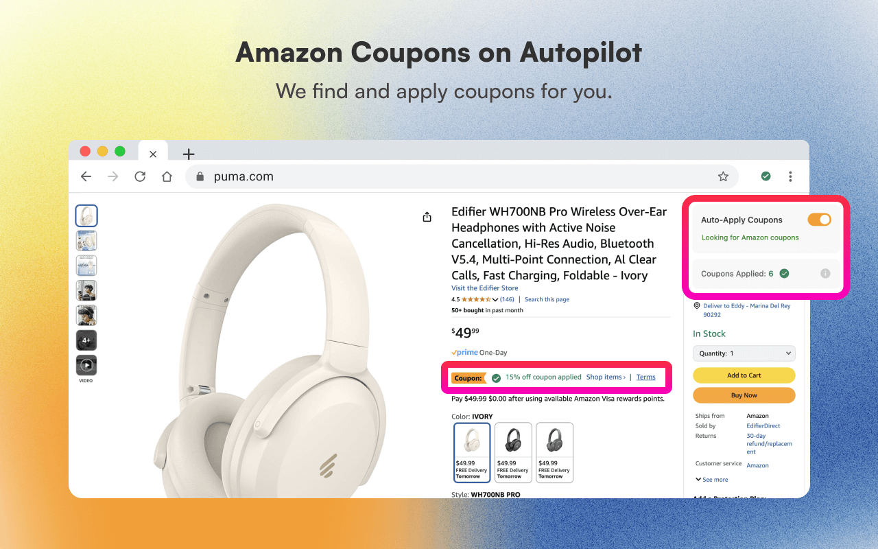 Amazon Coupons on Autopilot - We find and apply coupons for you